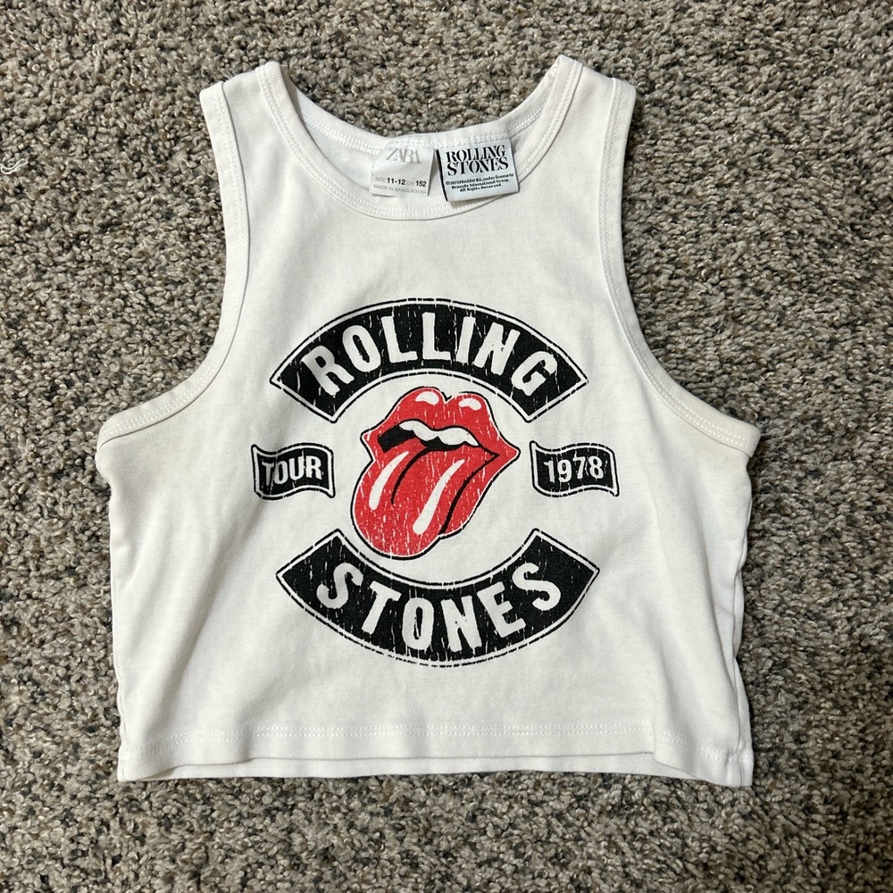 Rolling Stones cropped tank top